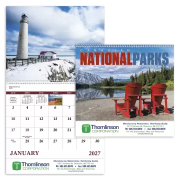 Canadian National Parks Wall Calendar - Spiral